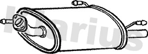 Silencieux arrière KLARIUS 210531