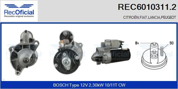 Démarreur RECOFICIAL REC6010311.2