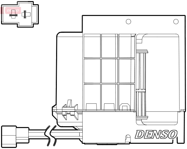 Moteur électrique, pulseur d'air habitacle DENSO DEA17033