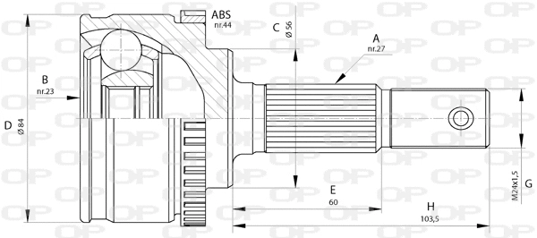 Jeu de joints, arbre de transmission OPEN PARTS CVJ5583.10
