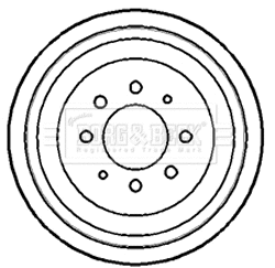 Tambour de frein BORG & BECK BBR7076
