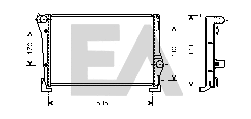 Radiateur, refroidissement du moteur EACLIMA 31R25115