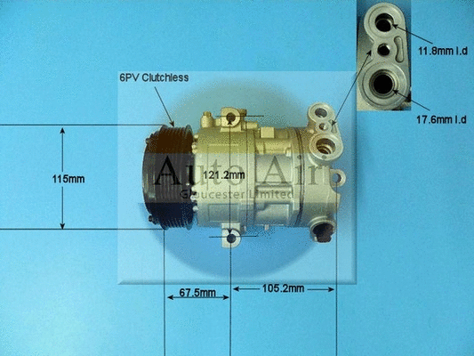 Compresseur, climatisation AUTO AIR GLOUCESTER 14-1447P
