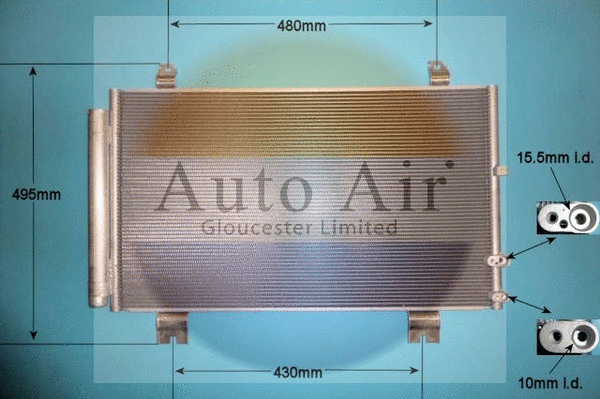 Condenseur, climatisation AUTO AIR GLOUCESTER 16-1451