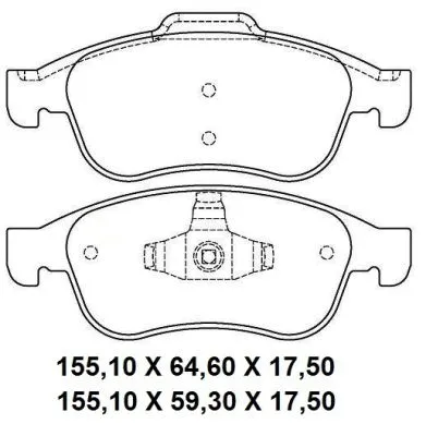 Kit de plaquettes de frein, frein à disque NAKATA NKF 1347P