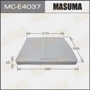 Filtre, air de l'habitacle MASUMA MC-E4037