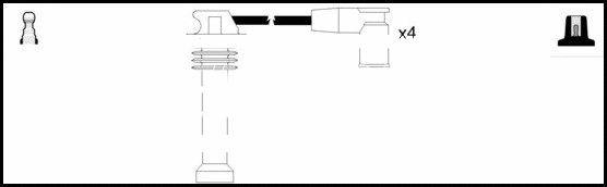 Kit de câbles d'allumage LEMARK HOES1338