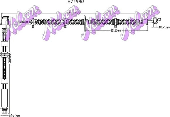 Flexible de frein KAWE H7498Q