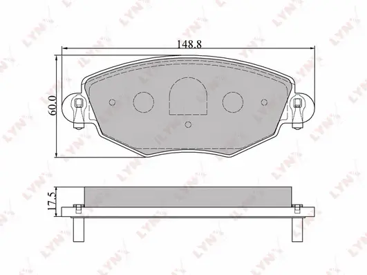 Kit de plaquettes de frein, frein à disque LYNXAUTO BD-3006