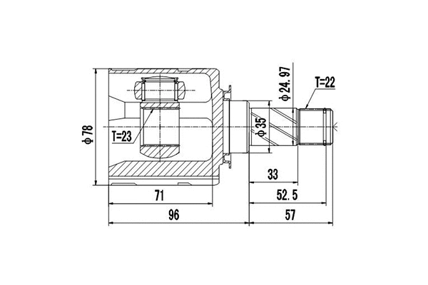 Jeu de joints, arbre de transmission DYNAMATRIX DCV644009