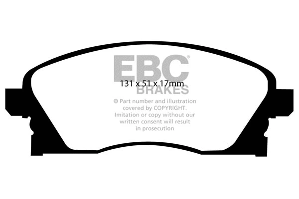 Kit de plaquettes de frein, frein à disque EBC Brakes DP21341