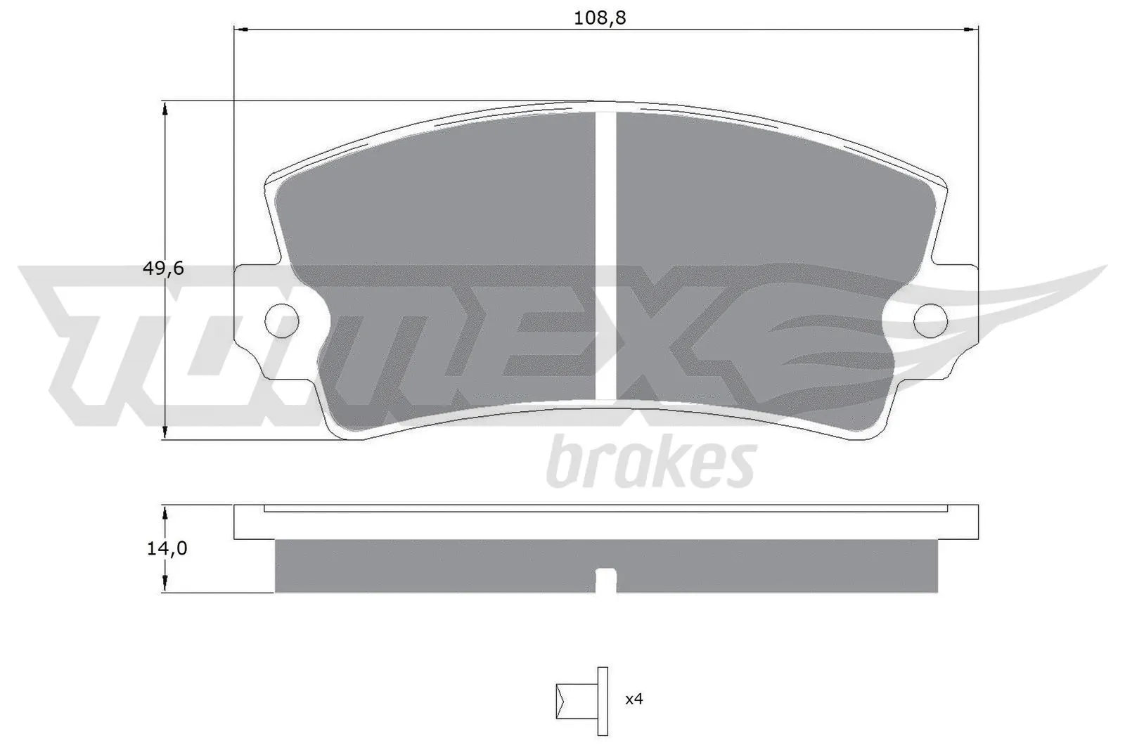Kit de plaquettes de frein, frein à disque TOMEX Brakes TX 10-43