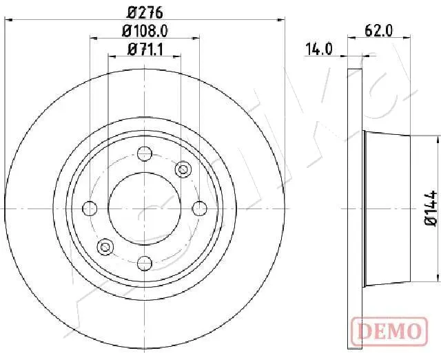 Disque de frein ASHIKA 61-00-0604C
