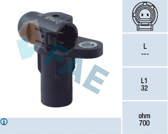 Capteur d'angle, vilebrequin FAE 79183