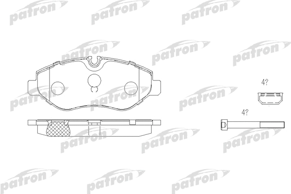 Kit de plaquettes de frein, frein à disque PATRON PBP1778