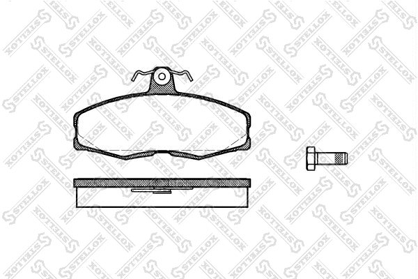 Kit de plaquettes de frein, frein à disque STELLOX 165 000-SX