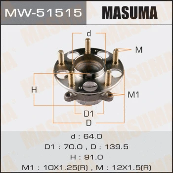 Kit de roulements de roue MASUMA MW-51515