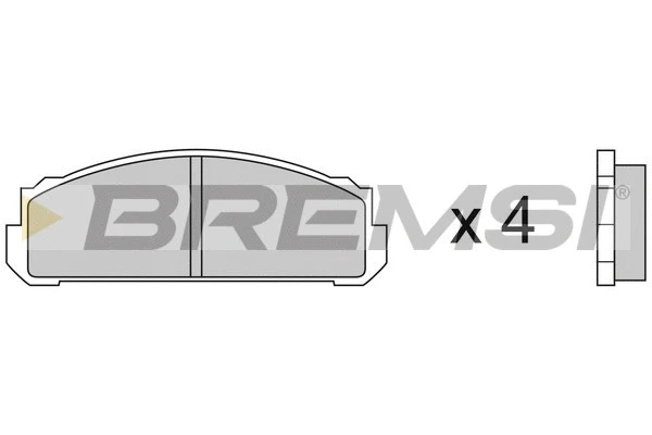 Kit de plaquettes de frein, frein à disque BREMSI BP2076