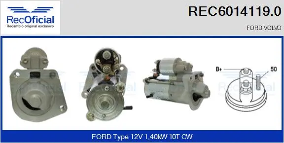 Démarreur RECOFICIAL REC6014119.0