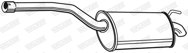 Silencieux arrière WALKER 23368