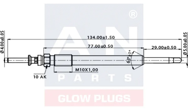 Bougie de préchauffage A-N PARTS A-N132300