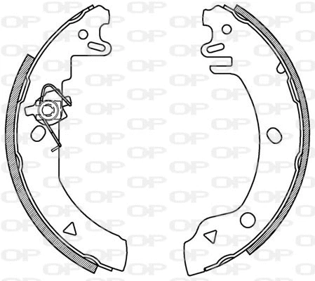 Jeu de mâchoires de frein OPEN PARTS BSA2103.00
