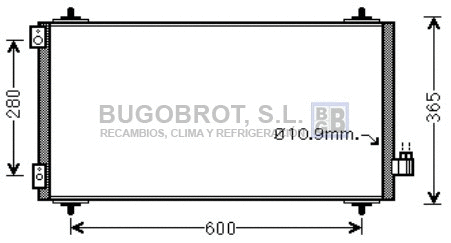 Condenseur, climatisation BUGOBROT 62-CN5271
