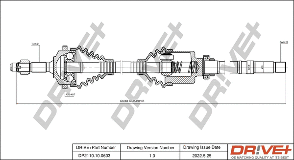 Arbre de transmission Dr!ve+ DP2110.10.0603