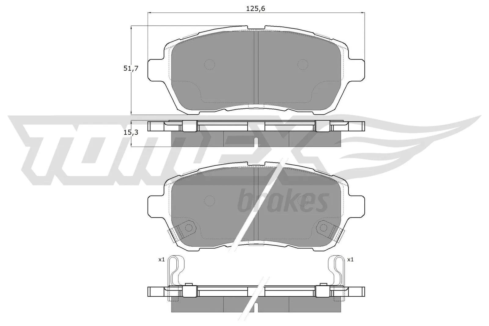 Kit de plaquettes de frein, frein à disque TOMEX Brakes TX 16-47