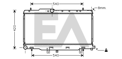 Radiateur, refroidissement du moteur EACLIMA 31R68030