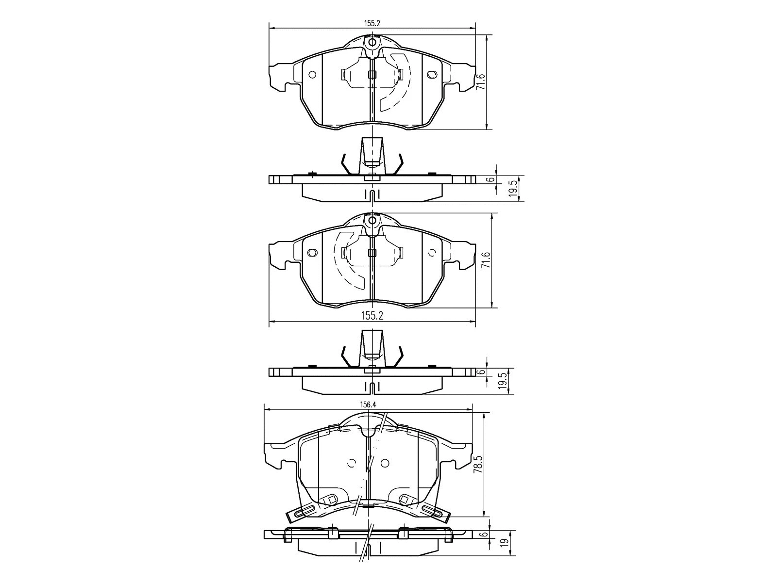 Kit de plaquettes de frein, frein à disque A.Z. Meisterteile AZMT-44-022-1051