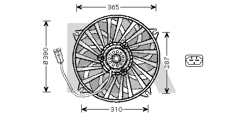 Ventilateur, refroidissement du moteur EACLIMA 33V55014