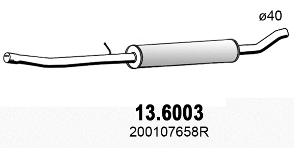 Silencieux central ASSO 13.6003