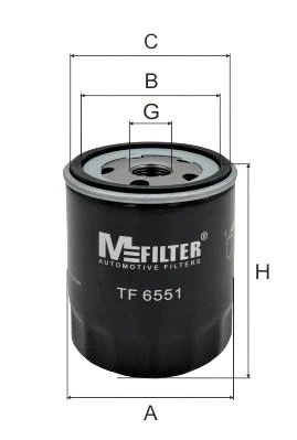 Filtre à huile MFILTER TF 6551