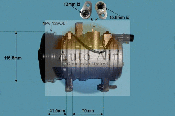 Compresseur, climatisation AUTO AIR GLOUCESTER 14-1049