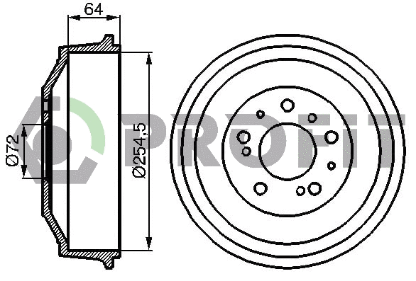 Tambour de frein PROFIT 5020-0008