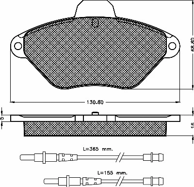 Kit de plaquettes de frein, frein à disque BSF 10371