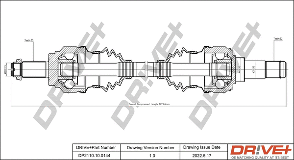 Arbre de transmission Dr!ve+ DP2110.10.0144