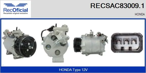 Compresseur, climatisation RECOFICIAL RECSAC83009.1