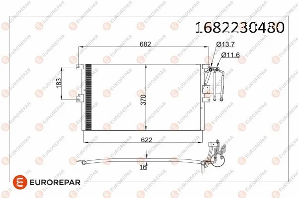 Condenseur, climatisation EUROREPAR 1682230480