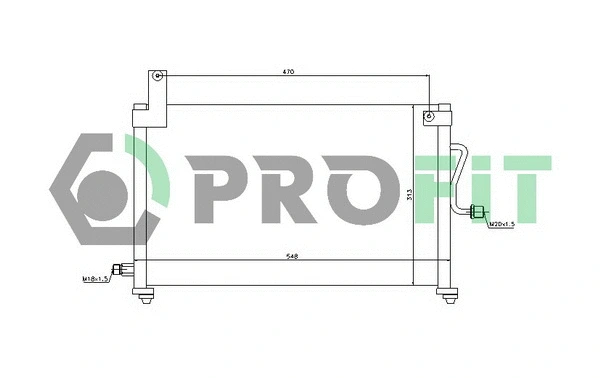 Condenseur, climatisation PROFIT PR 1108C1