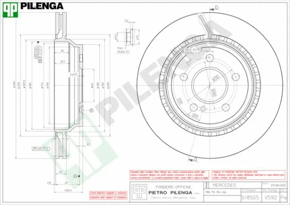 Disque de frein PILENGA V592