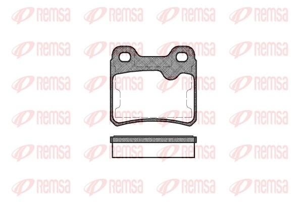 Kit de plaquettes de frein, frein à disque REMSA 0282.10
