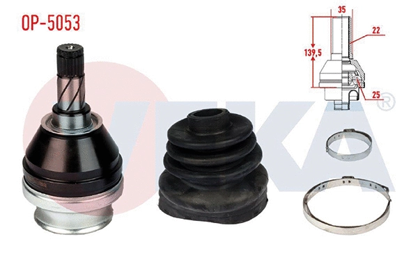 Jeu de joints, arbre de transmission VEKA OP-5053