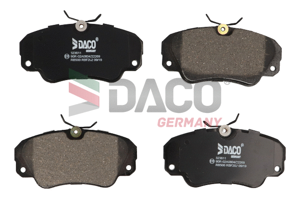 Kit de plaquettes de frein, frein à disque DACO Germany 323611