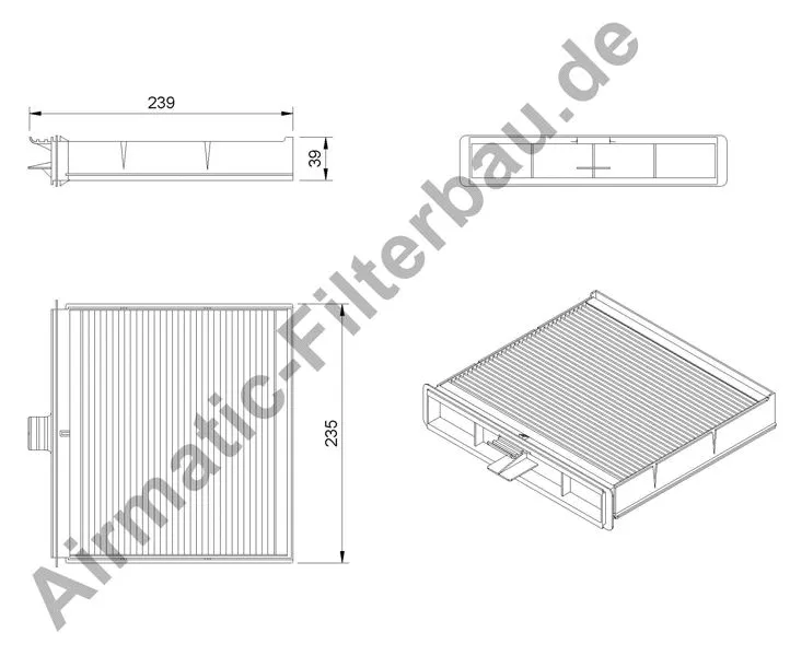 Filtre, air de l'habitacle AIRMATIC Filterbau IF1116