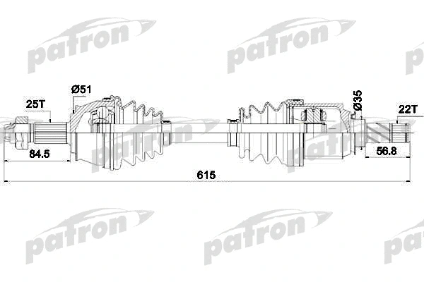 Arbre de transmission PATRON PDS0288