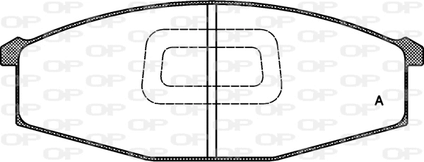 Kit de plaquettes de frein, frein à disque OPEN PARTS BPA0129.10