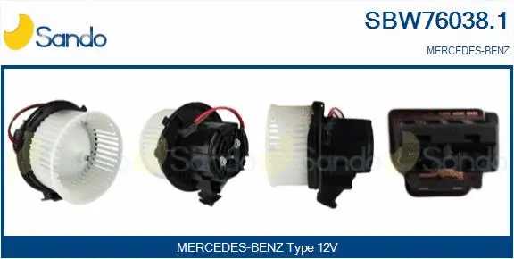 Pulseur d'air habitacle SANDO SBW76038.1