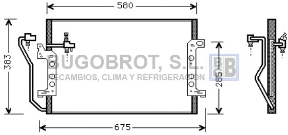 Condenseur, climatisation BUGOBROT 62-MS5289